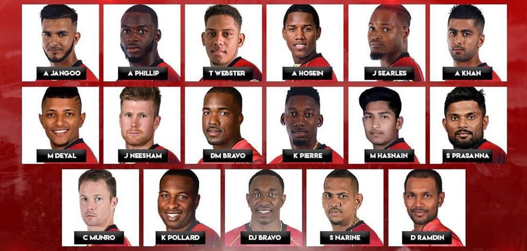 Here S The Trinbago Knight Riders Team For Cpl 19 Trinidad Guardian