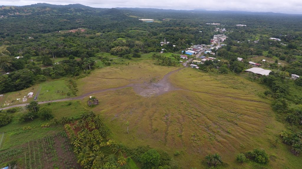 An aerial view of the Piparo mud volcano.