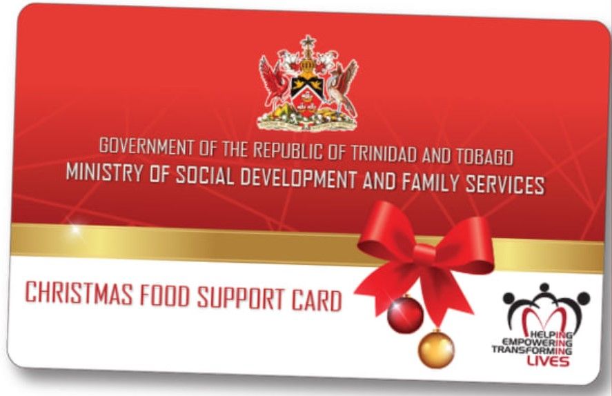 Ministry confirms value of temporary Christmas Food Support Cards - Trinidad Guardian