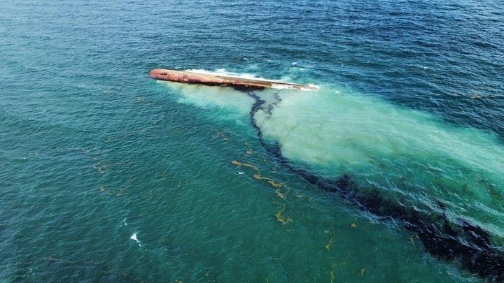 Divers Identify The Name Of The Vessel Leaking Oil In Tobago Waters