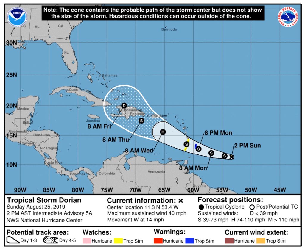 Windward Islands brace for Tropical storm Dorian - Trinidad Guardian