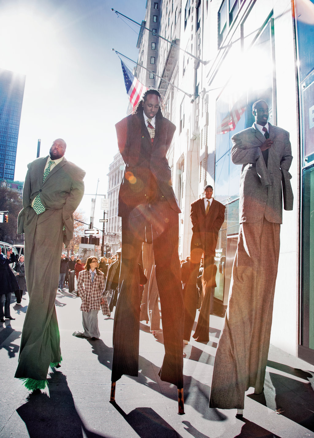Wall Street, 2011. Laura Anderson Barbata in collaboration with the Brooklyn Jumbies.  Picture courtesy Frank Veronsky