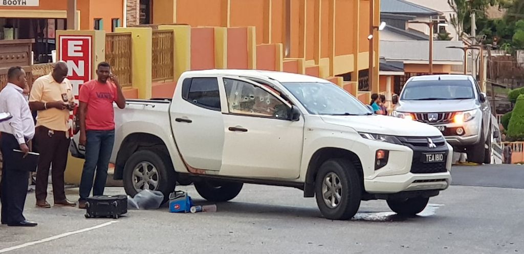 The scene of the shooting incident in La Romaine.