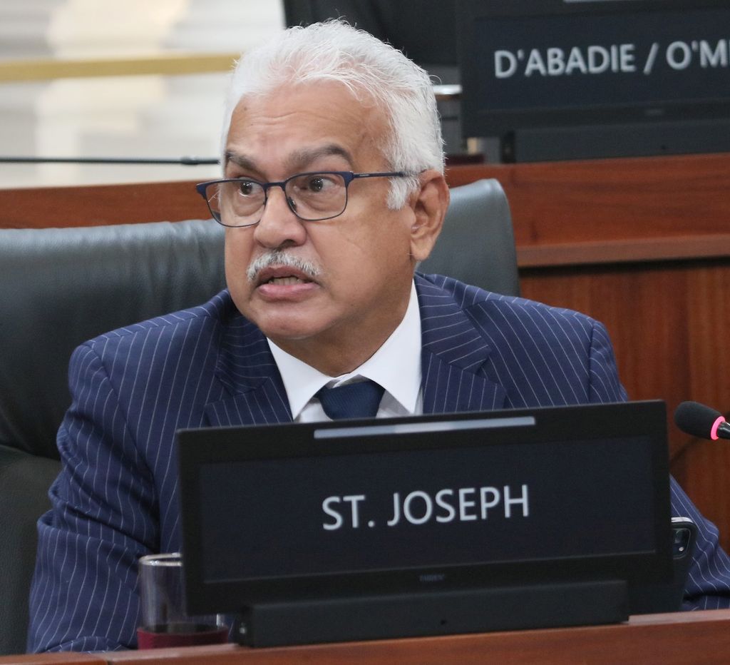 Minister of Health Terrence Deyalsingh responds to a question in Parliament, yesterday.