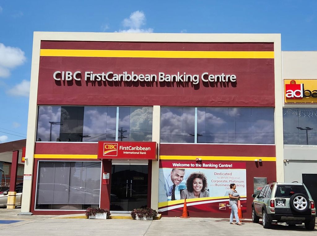 CIBC FirstCaribbean International Bank at Sun Plaza, Chaguanas.
