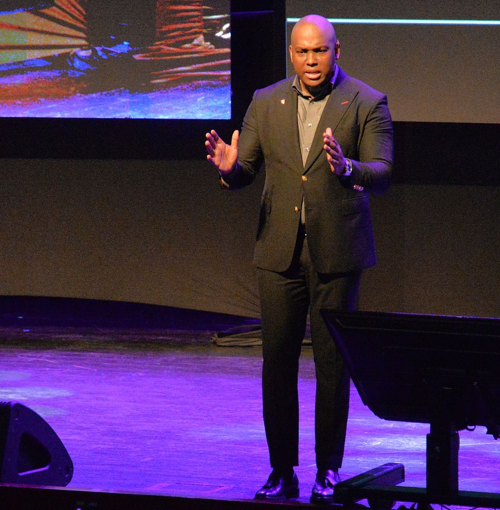South African entrepreneur, author, investor, speaker and businessman, Vusi Thembekwayo, speaks during the Trade and Investment Conference, From Local to Global The Blueprint for Scaling- A Business Seminar at NAPA, Port-of-Spain on Thursday.
