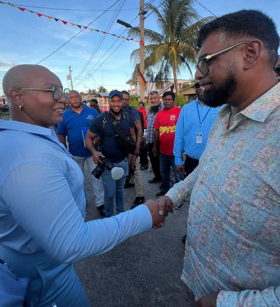 SSCasa chairman Eudaine Garcia meets Guyana President Irfaan Ali
