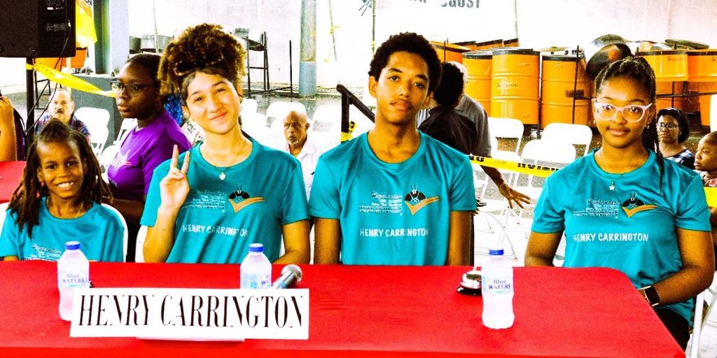 Last year’s Bertram “Bertie” Marshall National Steelpan Quiz & Spelling Bee for Children champion, the Henry Carrington Team of Highlanders Steel Orchestra.