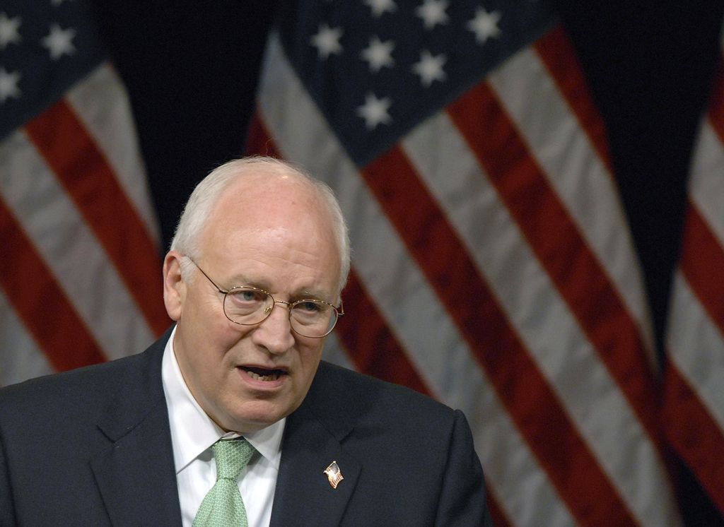 Photo: Vice President Dick Cheney addresses a campaign rally for Gus Bilirakis, a Republican who is running for the Tampa Bay area congressional seat his father is vacating in Tampa, Fla. July 21, 2006. (AP Photo/Steve Nesius, File)